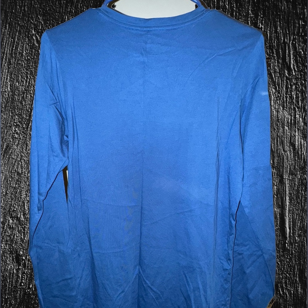 Women’s Lands End Relaxed - Long Sleeve Blue Tee Tunic Blouse - S
